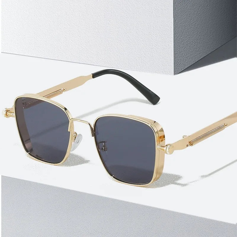2025 Sunglasses Men High End Handsome Driving Special Anti UV High Quality Metal Punk Fashion Trendy Sunglasses for Men Outdoor